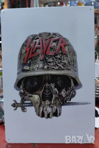 Мнооого яка метална табела на Slayer 