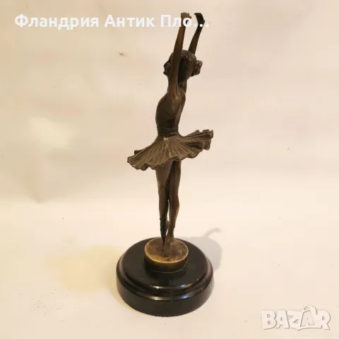 Бронзова скулптура на балерина, снимка 8 - Декорация за дома - 49099381