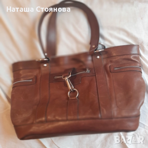 Дамска кожена чанта "Автограф" на Маркс и Спенсър, снимка 6 - Чанти - 51692943