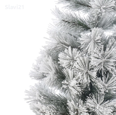 Изкуствено борче или елха със заскрежени иглички и шишарки, снимка 4 - Декорация за дома - 52472458