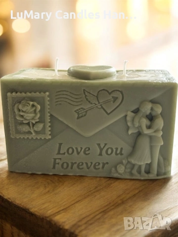 Свещ “ Любовно писмо”, снимка 7 - Декорация за дома - 53223314