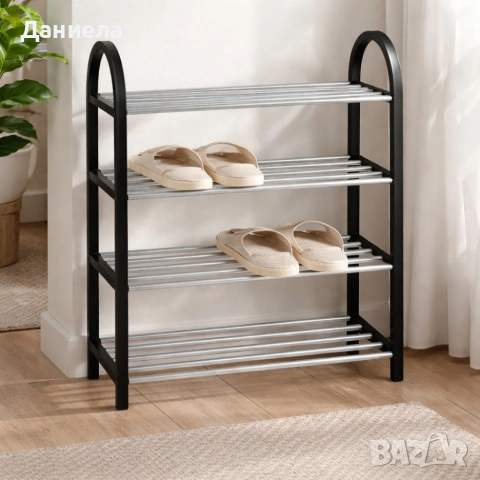 Етажерка за обувки на 4 нива до 12 чифта - стилна и здрава, снимка 8 - Други стоки за дома - 53882288