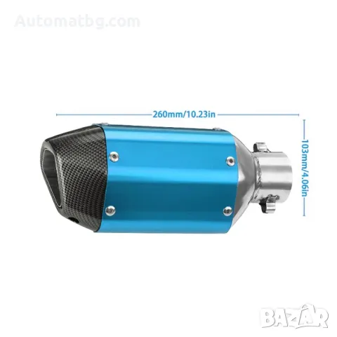 Гърне за мотоциклет Automat, PA940, 27см, Синьо с карбон, снимка 2 - Аксесоари и консумативи - 49347853