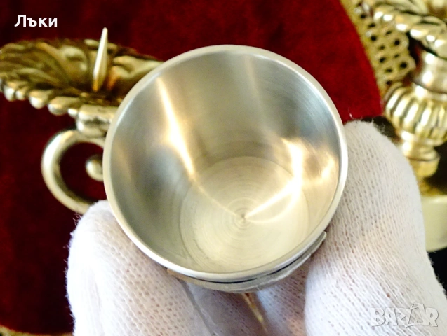 Калаена чаша за ракия,дракон. , снимка 2 - Антикварни и старинни предмети - 54305642