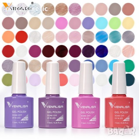 ПРОМО! VENALISA UV&LED ГЕЛ ЛАК ПЛЪТЕН ЦВЯТ - VIP3, снимка 5 - Продукти за маникюр - 34375090