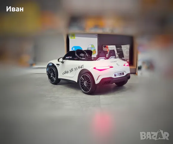 ТОП ЦЕНА!НОВО!Акумулаторна кола Mercedes SL63 AMG с 12V батерия,EVA гуми,кожена седалка, снимка 8 - Електрически играчки - 49602070