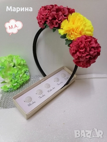 Диадема с цветя, вариант 23