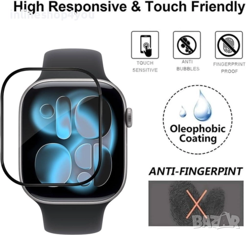 3D Скрийн Протектор за Apple Watch Series 11 - 42mm и 46mm, снимка 4 - Смарт гривни - 52554239
