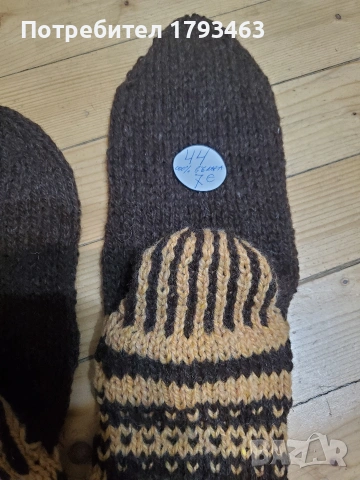 Ръчно плетени мъжки чорапи от вълна. Размер 44, снимка 8 - Мъжки чорапи - 50051595