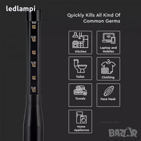 Портативна LED UV Лампа За Дезинфекция 14W, снимка 3 - Други - 29191129