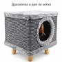 Катерушка за котки 3 в 1 - меко легло, играчка и драскалка, снимка 1