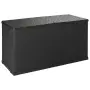 vidaXL Градински сандък за съхранение антрацит 120x56x63 см PP ратан, снимка 1