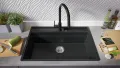 Графит кухненска мивка от гранит Осло 80 Премиум 780 x 530 мм, снимка 6