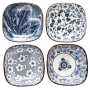 Комплект 4 керамични купички – синьо-бял дизайн, 10.5 см Код P2221, снимка 1