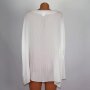 XXXL Бяла шифонова плисирана блуза, снимка 3
