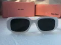 Miu 2024 дамски слънчеви очила правоъгълни 2 цвят бели черни, снимка 7