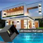 Комплект 4 външни LED стенни лампи YICALE 12W, IP65, 3000K, снимка 4