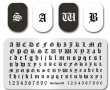 MouTeen-014 Азбука латиница и числа плочка / щампа шаблон за печат на нокти