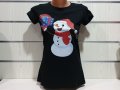 Нова дамска коледна тениска с дигитален печат Снежко, Снежен човек, снимка 6