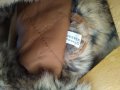 Ново дамско палто от естествена кожа и пух, размер XL, снимка 9
