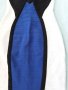 Синьо, бяло и черно - изключително красива и стилна комбинация за стегната материя еластична рокля, снимка 4