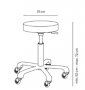 Козметичен/фризьорски стол - табуретка Nil 52/72 см, снимка 2