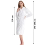 Дамски хотелски халат, класически, удобен, топъл, с връзки, мек, бял, снимка 5