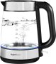 Електрическа Кана за вода Amazon Basics - Elektrischer Wasserkocher aus Glas, 1,7 l, 2200 W, снимка 2