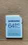 Карта памет Samsung Full SDEVO Plus, 64GB, 130MB/s, 10 евро, снимка 1