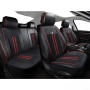 Кожена Тапицерия за МПС 1165 - 5 БР/К-Т Черно / Червено, снимка 2