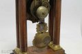 Френски каминен портален часовник, дърво с интарзия, снимка 4