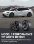 18" Тасове за Tesla model 3, ABS черен мат с капачки в 3 цвята, снимка 3