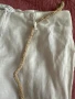 Бял ленен панталон с колан, размер S, снимка 5