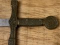 Стар метален малък меч,нож за писма, снимка 2