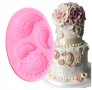 4 Пафти силиконов молд форма декорация и украса фондан шоколад, снимка 2