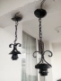 Стари лампи висящи от ковано желязо , снимка 3