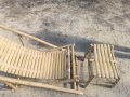 Бамбуков шезлонг със стол за крака , снимка 10