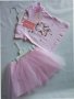 Блузка розов цвят и пола от тюл, снимка 2