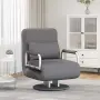 vidaXL Въртящ се разтегателен фотьойл, тъмносив, текстил, снимка 2