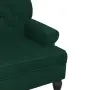 vidaXL Пейка с облегалка, тъмнозелена, 119,5x64,5x75 см, кадифе, снимка 7