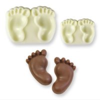 2 размера бебешки крака крачета пластмасови печати резец резци бисквитки торта пита прощъпулник , снимка 2 - Форми - 21722756