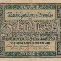 10 марки 1920 F, Германия, снимка 2 - Нумизматика и бонистика - 34260621