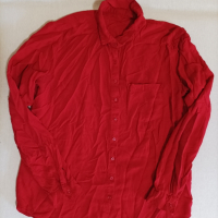 Дамска червена риза С-М размер , снимка 3 - Ризи - 44779116