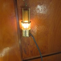 Страхотна бронзова лампа фенер , снимка 6 - Настолни лампи - 32069414