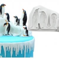 Прави пингвини пингвин силиконов молд форма фондан шоколад гипс, снимка 1 - Форми - 30754278