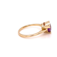 Златен дамски пръстен 3,45гр. размер:56 14кр. проба:585 модел:21990-5, снимка 2 - Пръстени - 44765824
