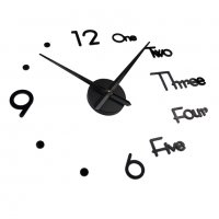  4246 Самозалепващ се стенен 3D часовник, снимка 5 - Стенни часовници - 30531213