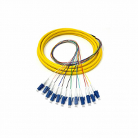 Оптичен кабел DeTech, LC, Pigtail, UPC, Singlemode, 1.5м, Жълт, снимка 1 - Кабели и адаптери - 36545216