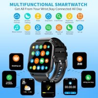 Нов Мултифункционален Smart Watch Смарт часовник 1.85 инча Водоустойчив Android iOS , снимка 2 - Смарт гривни - 42712373