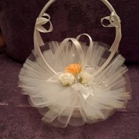 Сватбена кошничка за пръстени - нова, снимка 2 - Подаръци за сватба - 44326208